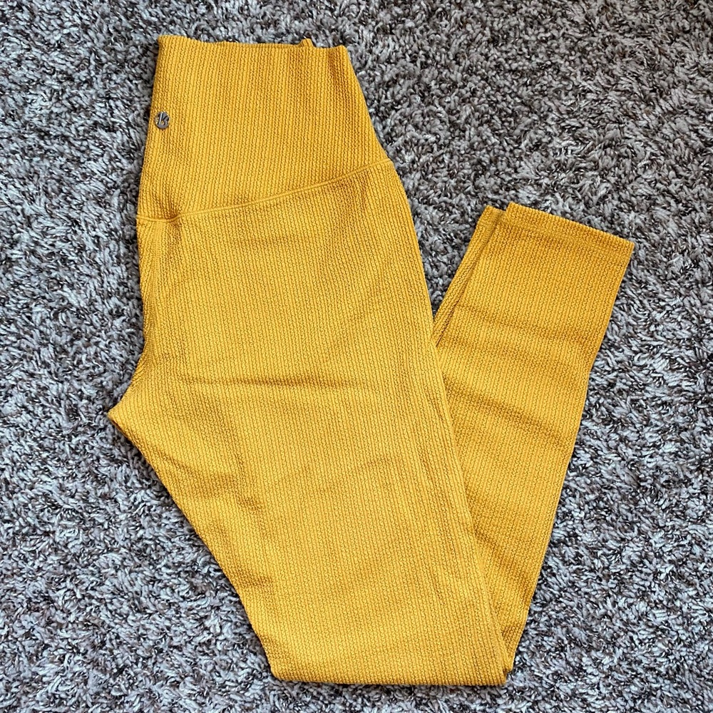 Buffbunny Marigold Ribbed Leggings Size Medium